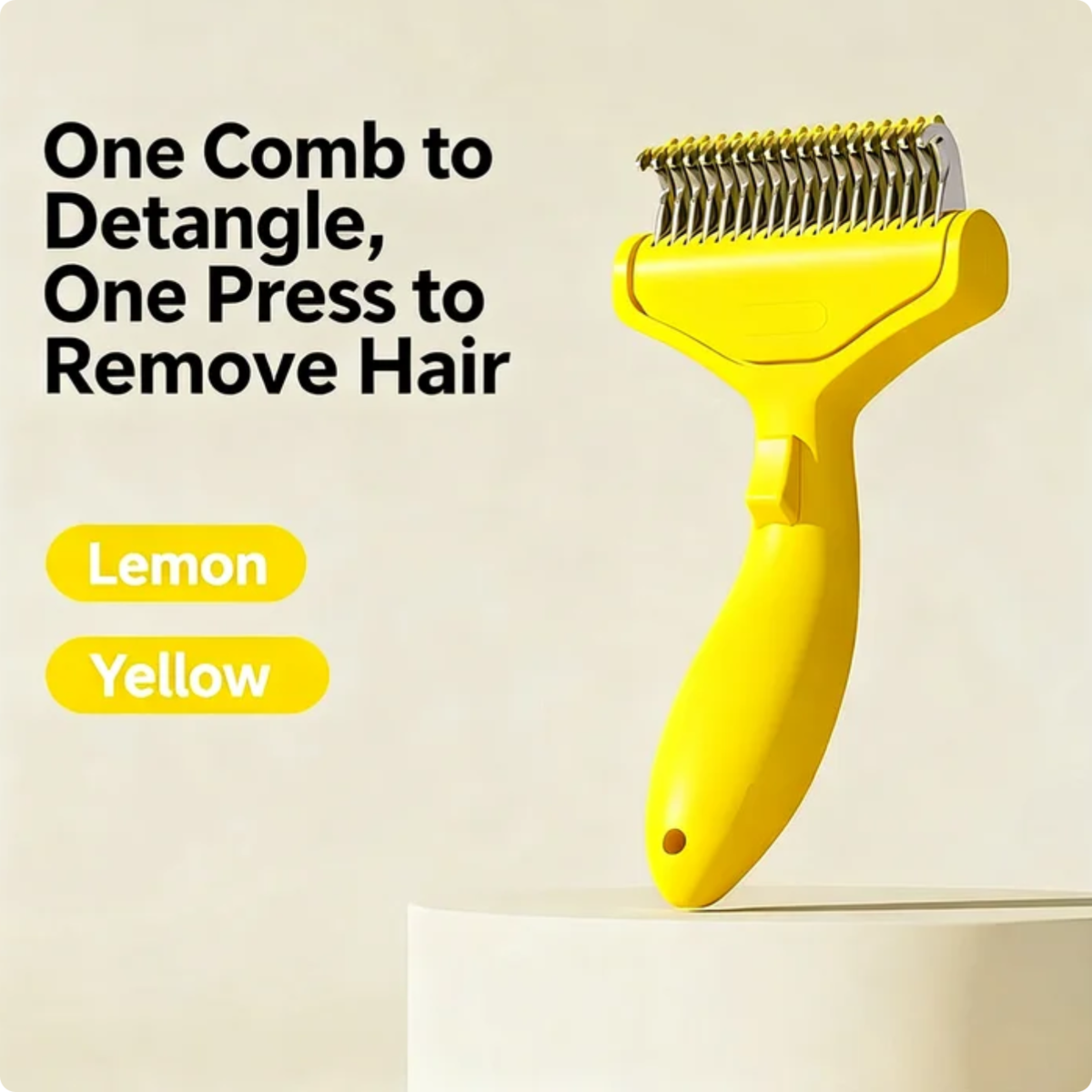 Pet Dematting Comb For Cats Dogs, Self Cleaning Deshedding Brush With Stainless Steel Blades, 26 Angle Undercoat Rake For Removing Loose Hair And Tangles, Grooming Tool For Long Short Haired Pets