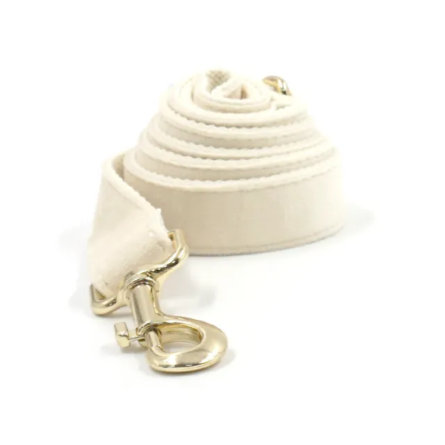 Cream Tufted Dog Collar Gold Buckle Leash - Shop at LoveMi