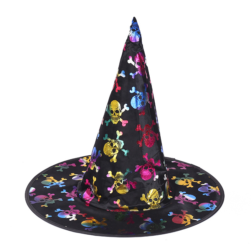 Title 8, Colorful Bronzing Pointed Widened Brim Witch Wi...