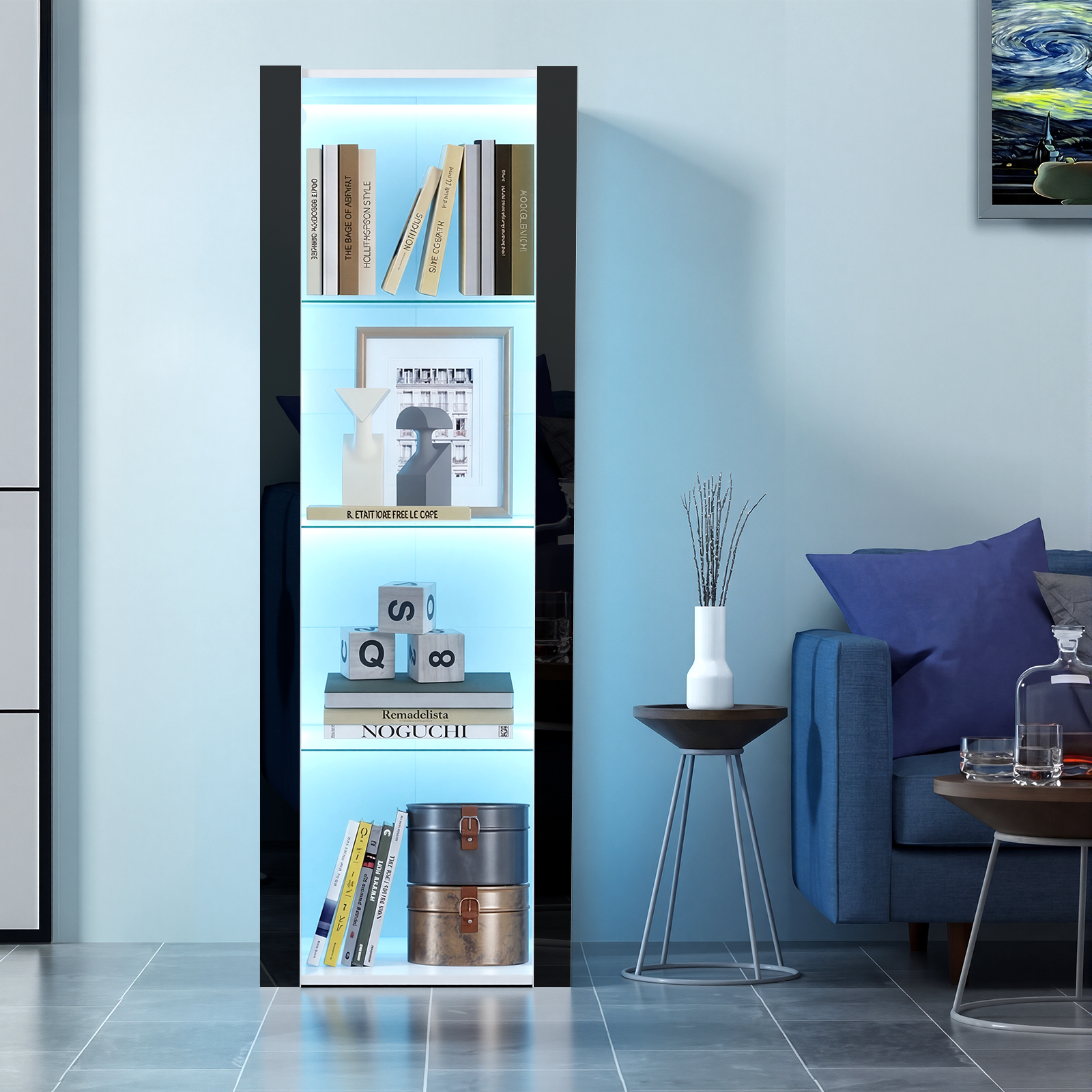Modern Living Room Cupboard,Display Unit Cabinet Sideboard Free Standing — image 3