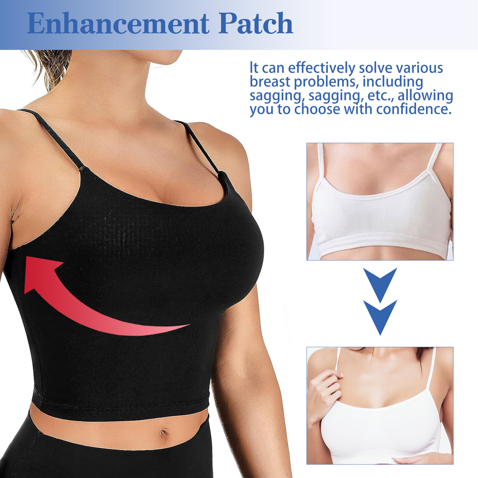 Breast Enhancement Patch, Firming Lifting Chest Mask For Sagging & Loose Skin, Natural Plant Extract Breast Plump Patches, 6 Pcs