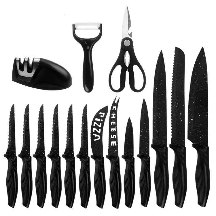 A Full Set Of Kitchen Knives 17