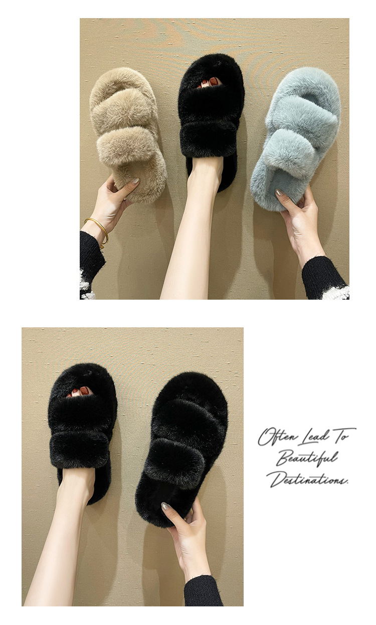 Title 2, Fuzzy pantoffels voor dames Fluffy huisschoenen...