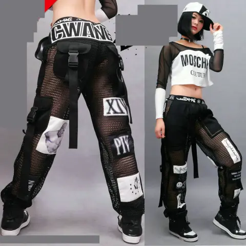 Female Autumn Handsome Trendy Hip-hop Loose Leggings