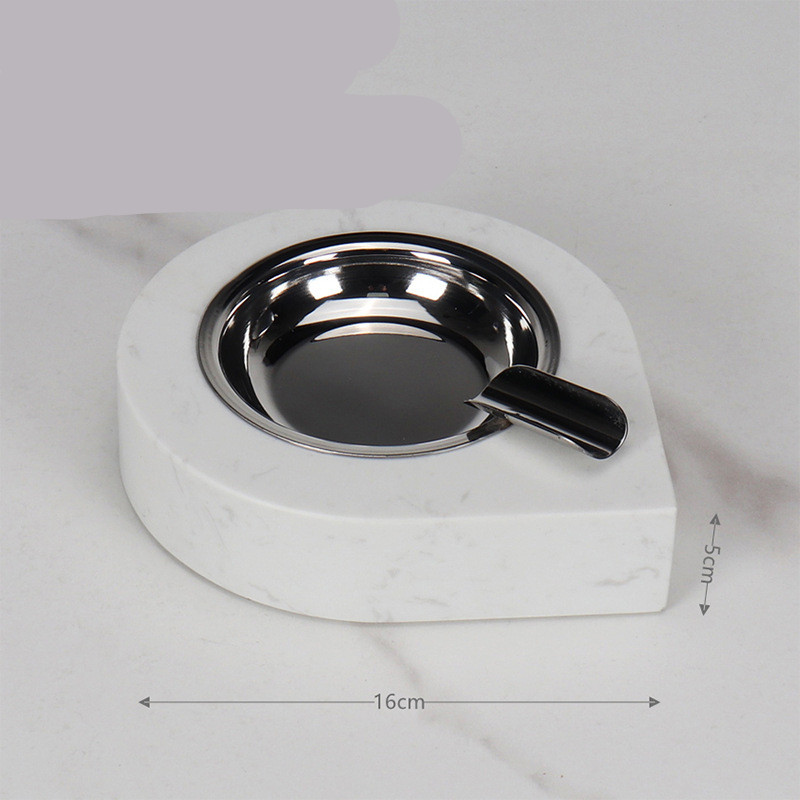 Jazz White Silver Ashtray