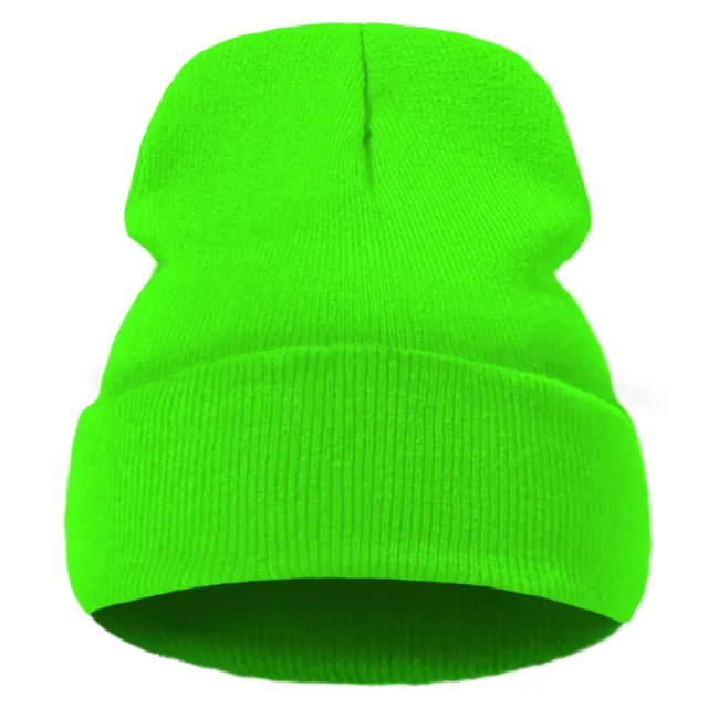 Classic Men's And Women's Same Style Fluorescent Candy Multicolor Knitted Hat Green - Shop at LoveMi