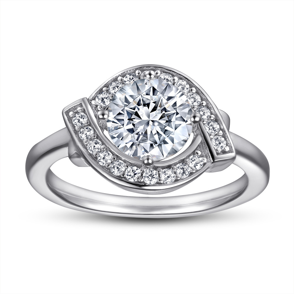 Creative Simulation Silver Diamond Ring Lady