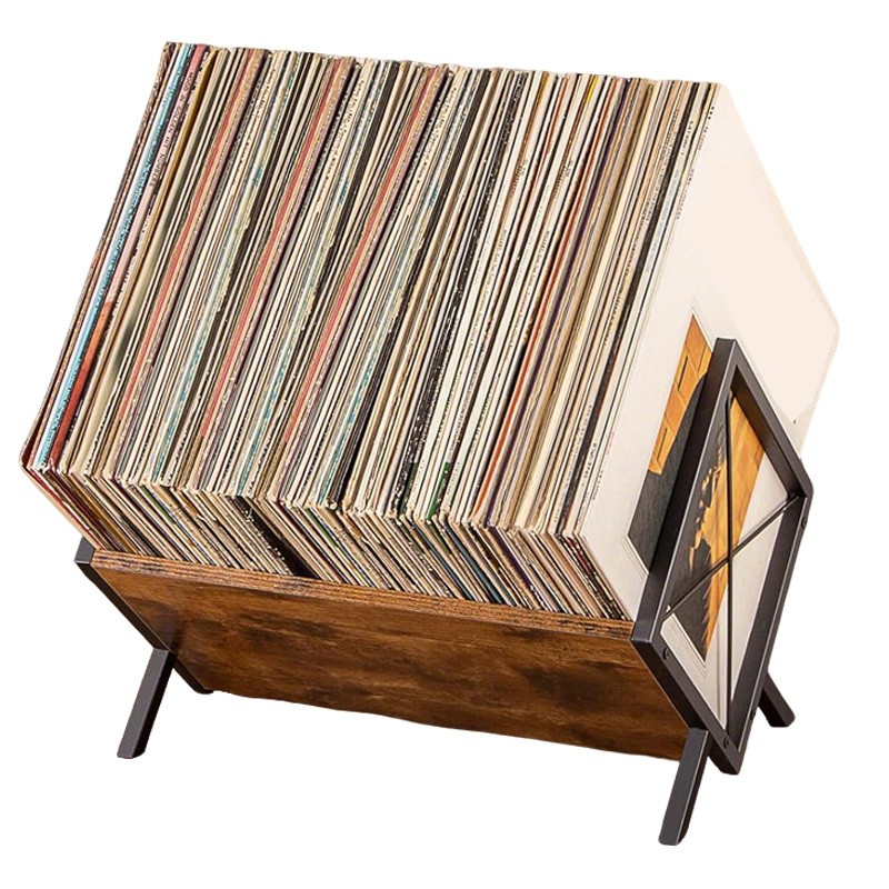 Vinyl LP Music Record Storage Rack Box Cube Cabinet Case