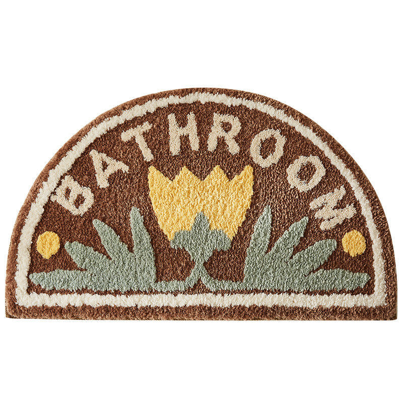 Thickened Non-slip Carpet Bathroom Toilet Toilet Door Mat - 5