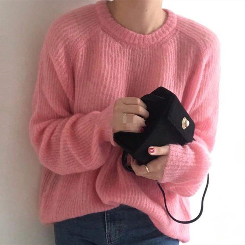 Title 3, Womens Autumn Loose Mohair Sweater Top Soft an...