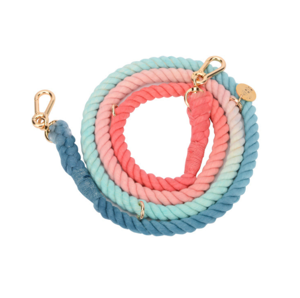 Pink blue hauling rope