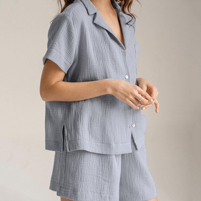 Title 9, Natural Double Gauze Shirt And Shorts Set