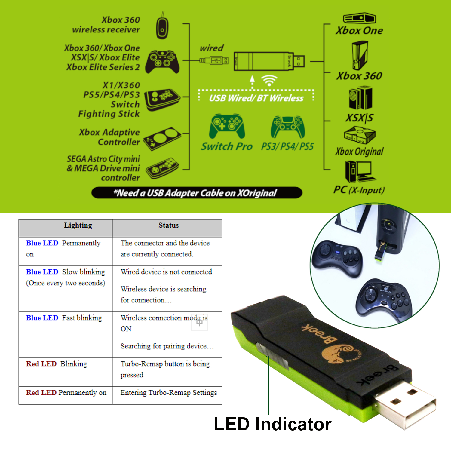 Brook Adapter Wingman XB Ps3 Ps4