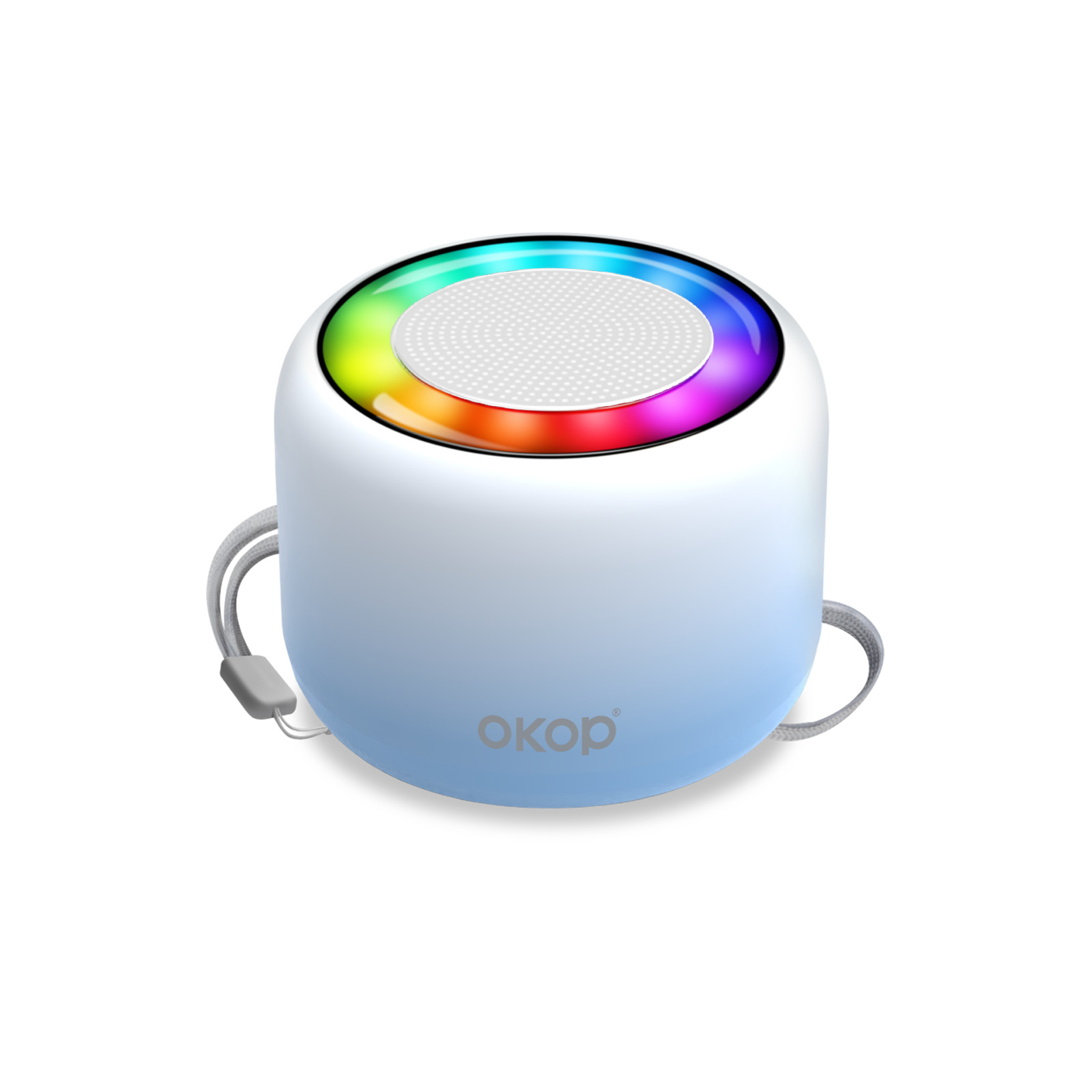 KP-826 Portable Mini Bluetooth Speaker Compact Outdoor Ready With Lanyard Ambient Light And Card Slot Factory Direct 3