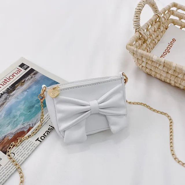 Bow Accessories Bag Western Style Girls Princess Chain Messenger Bag White - Shop at LoveMi