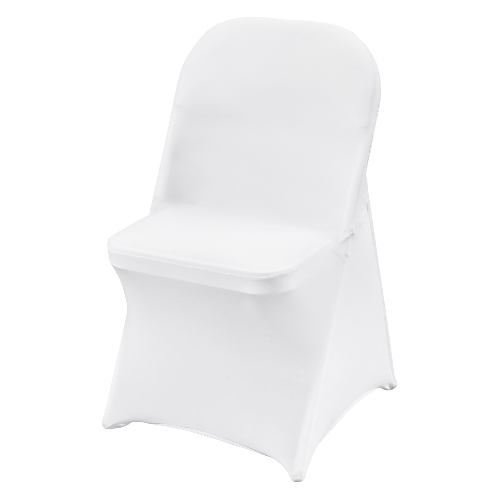 VEVOR White Stretch Spandex Chair Covers - 12 PCS, Folding Kitchen Chairs Cover, Universal Washable Slipcovers Protector, Removable Chair Seat Covers, For Wedding Party Dining Room Banquet Event image 6
