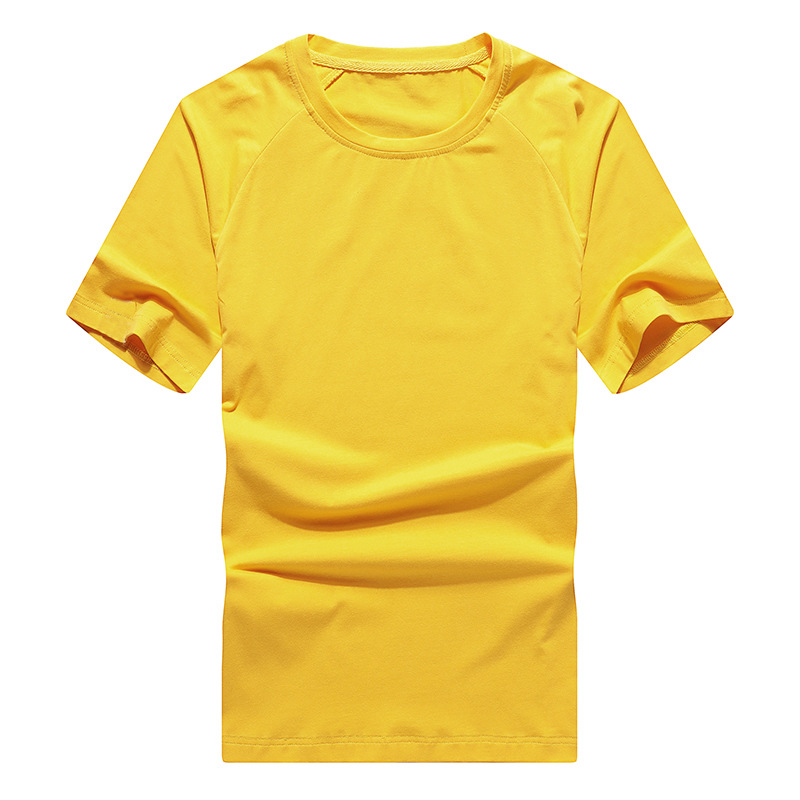 Breathable Couple T-shirt, Solid Color Round Neck Milk Silk Comfort