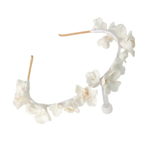 Ceramic Flower Headband Ceramic Flower Handicrafts Gold - Shop at LoveMi