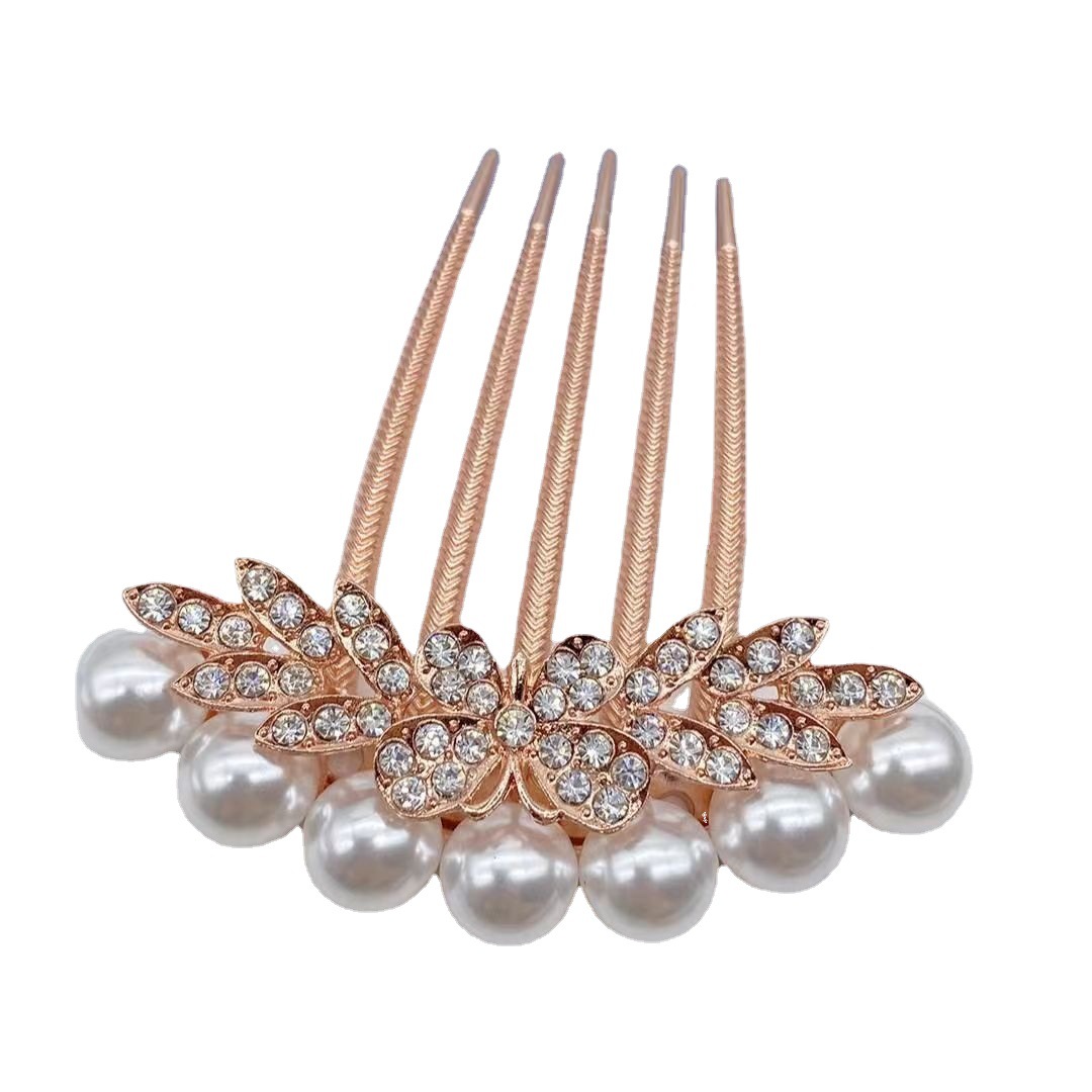 Butterfly Five-tooth Comb Hairpin Pill Head Pan Hair Back Head