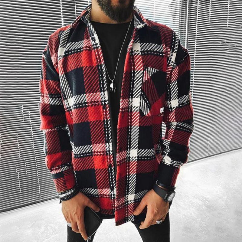 Fashion Printed Lapel Shirt Long Sleeves