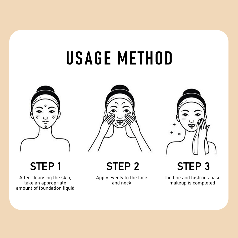 Hyaluronic Acid Moisturizing Foundation, Long Lasting Waterproof Sweat Resistant Face Base, Non-cakey Natural Makeup Primer, 30ml