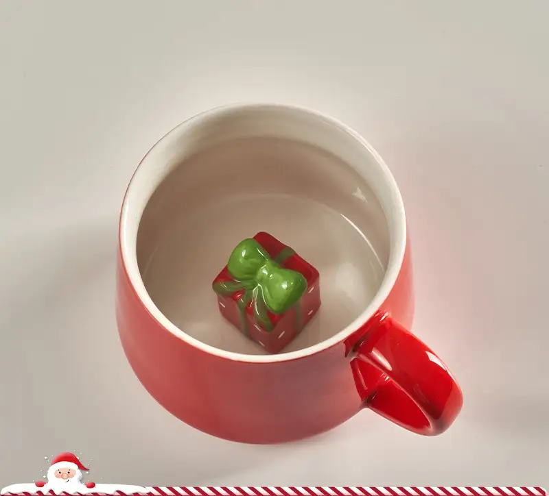 Cute Cartoon 3D Mark Ceramic Cup