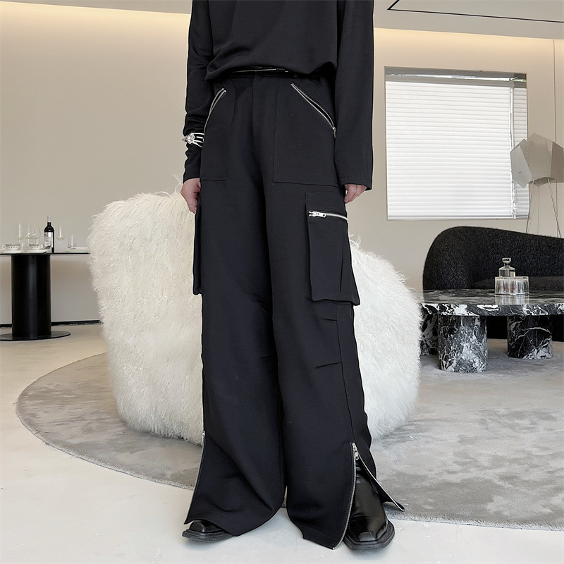 Men's Multi-zipper Three-dimensional Large Pocket Overalls