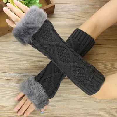 Driving And Riding Twist Knitted Arm Cover Dark Grey - Shop at LoveMi