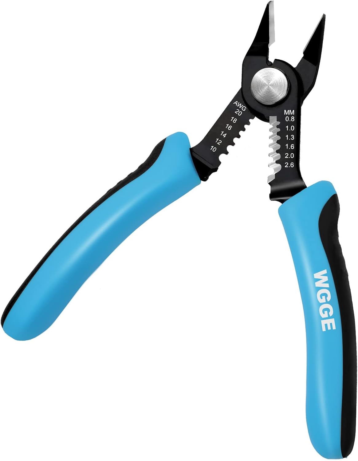Precision Flush Wire Cutter & Stripper, 10-20 AWG, 6-Inch High-Carbon Steel Tool With Spring Handle & Angled Jaws For Electronics 2