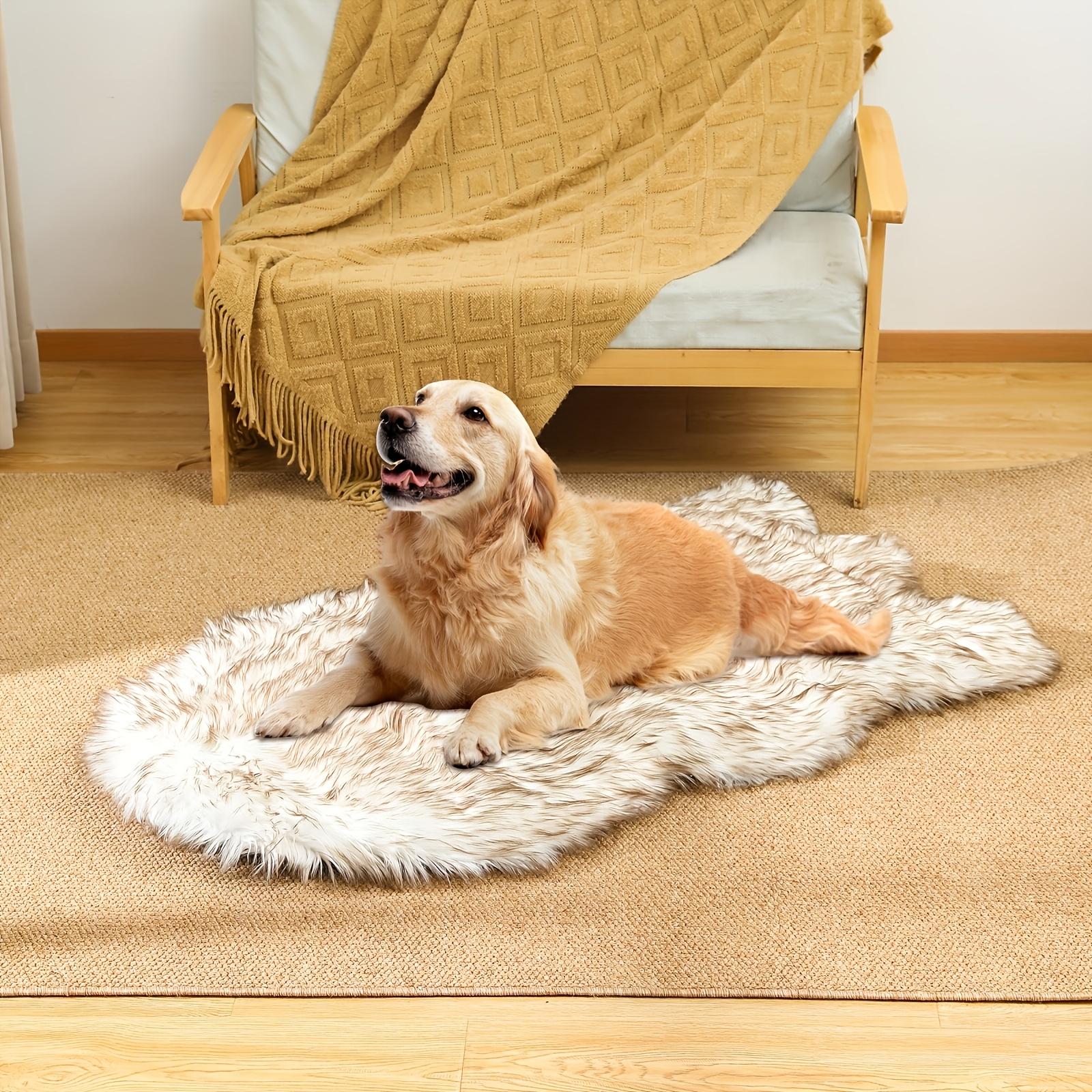 Luxury Faux Fur 5 Inches Thick Super Soft Memory Foam Dog Bed With Soft Removable Orthopedic Dog Bed Cover And Waterproof Liner
