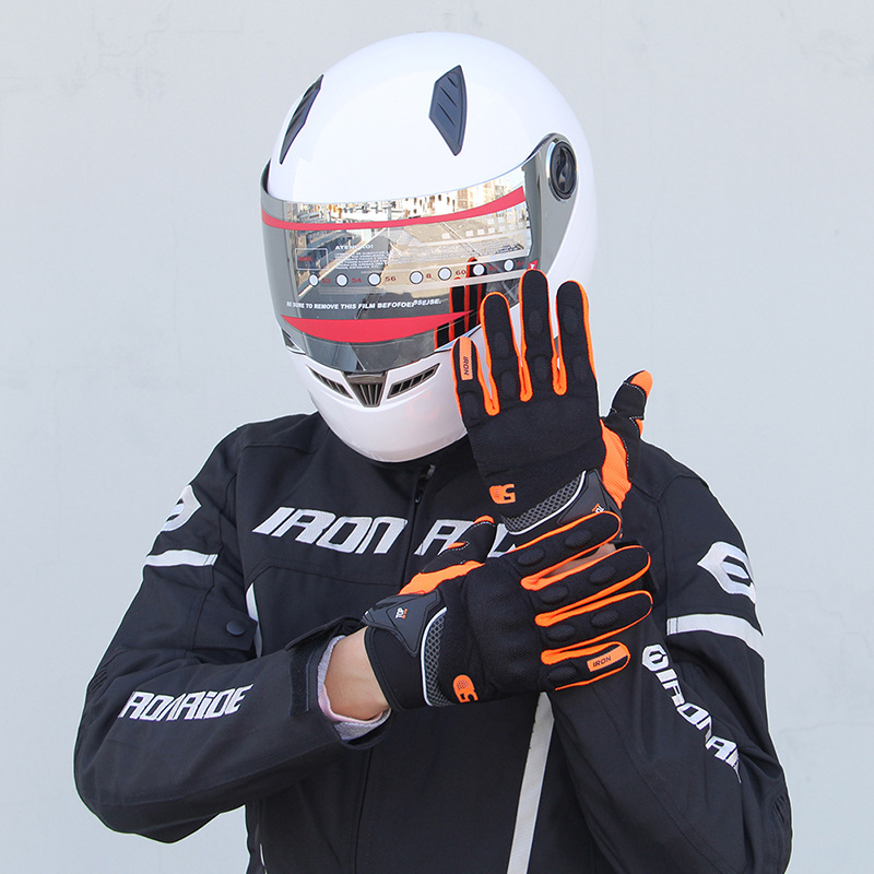 Touch-screen Anti-slip Wear-resistant All-finger Sports Gloves Motorcycle Outdoor