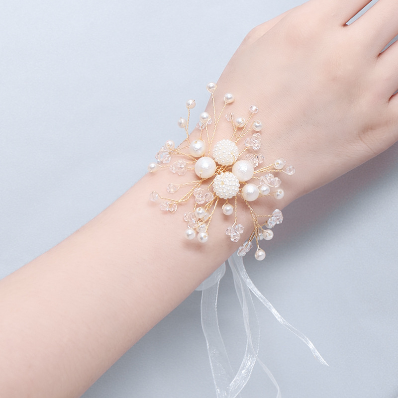 Super Fairy Sisters Children's Hand Flower Beautiful Bride Wedding Korean Style Sen Bracelet — foto 7