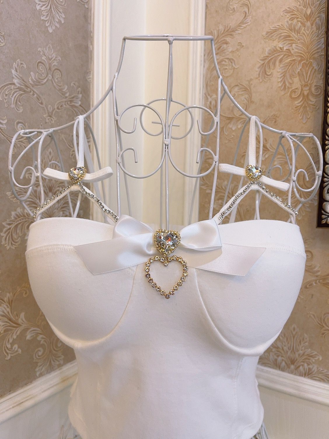 Diamond Bow Slim Slim Vest Short Suspender