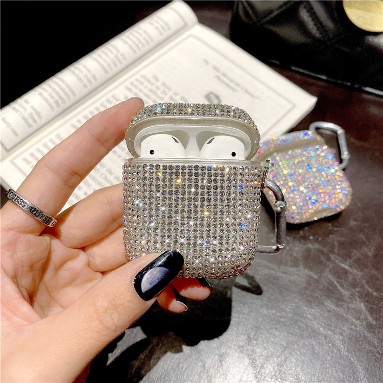 Luxury Rhinestone Headphone Cover Generation Wireless Bluetooth Silicone Case Thousand Drill Tide - Image 2