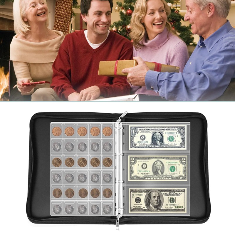 Album coin book coins c ollection folder holders banknotes