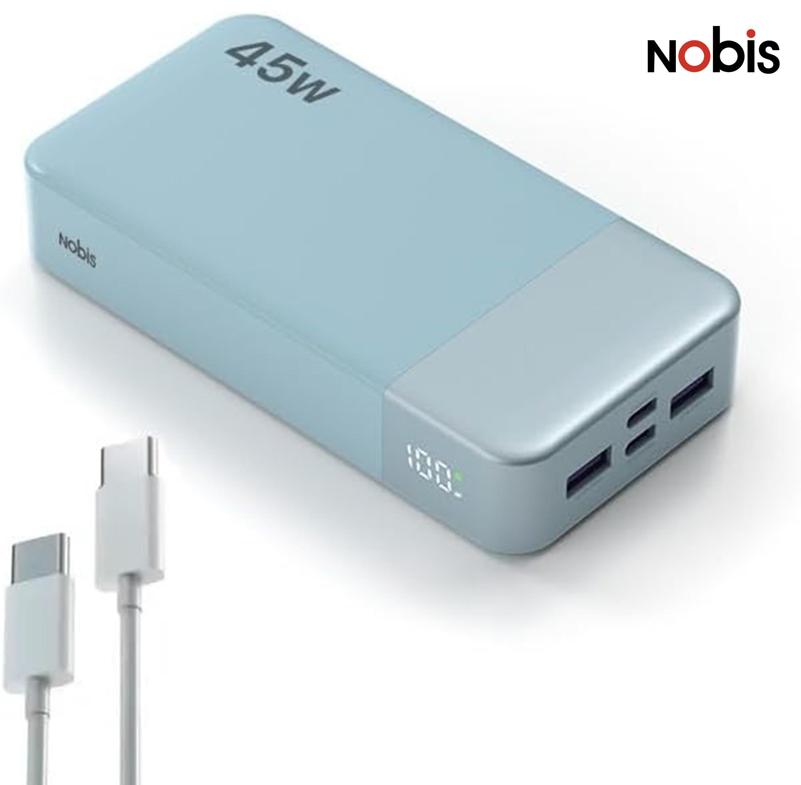 20000mAh Power Bank, 45W PD 3.0 Fast Charging Compact Travel Portable Charger External Battery With Smart Digital Display, Trickle Charging Mode, Wide Compatibility For Smartphones, Tablets