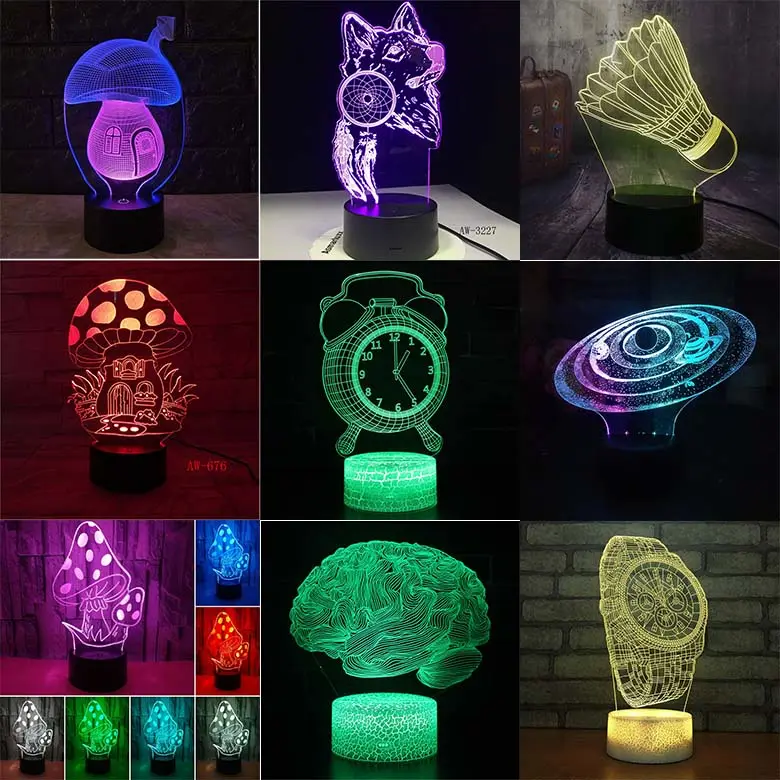 New 3D Colorful Touch Remote Control LED