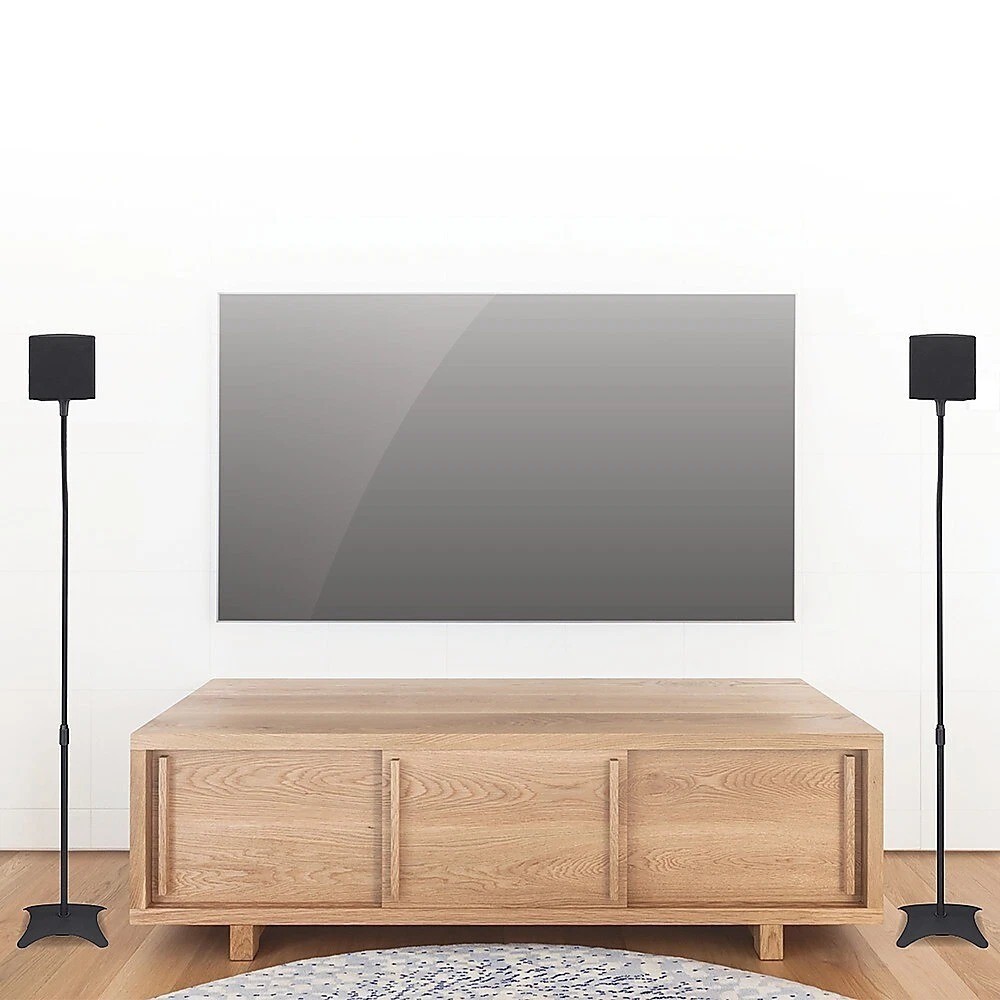 2x Universal Satellite Surround Speaker Stands Floor Standing 75-118cm Adjust