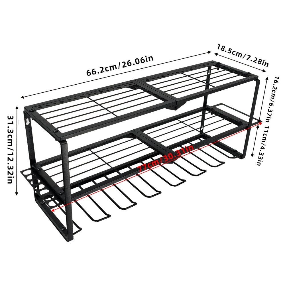 Power Tool Storage Wall Workshop Garage Organiser Drill Hold Impact Driver Rack — image 3