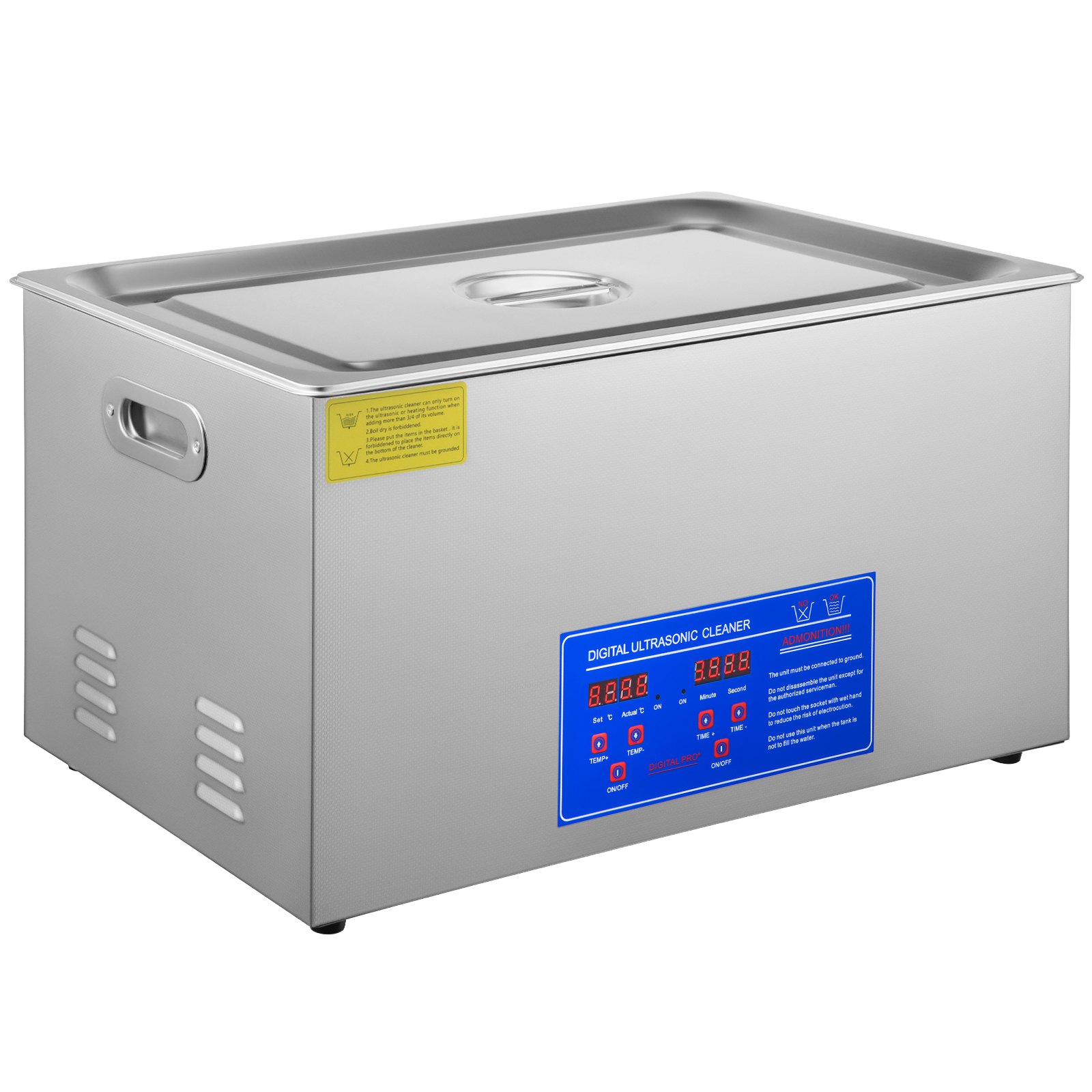 22L Industrial Ultrasonic Cleaner With Digital Timer&Heater 40kHz Professional Ultrasonic Cleaner 110V With Excellent Cleaning Effect For Wrench Tools Industrial Parts Mental Apparatus