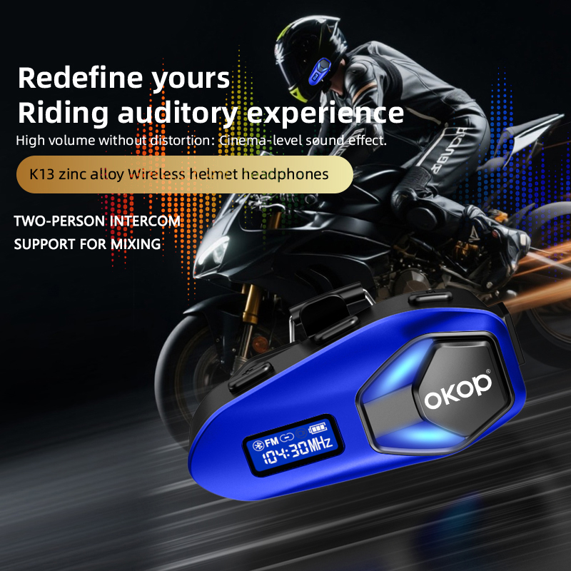 KP-293 Hot-Selling New Helmet Bluetooth Headset Waterproof Dustproof Noise-Canceling Intercom With Digital Display RGB Lighting In Stock 5