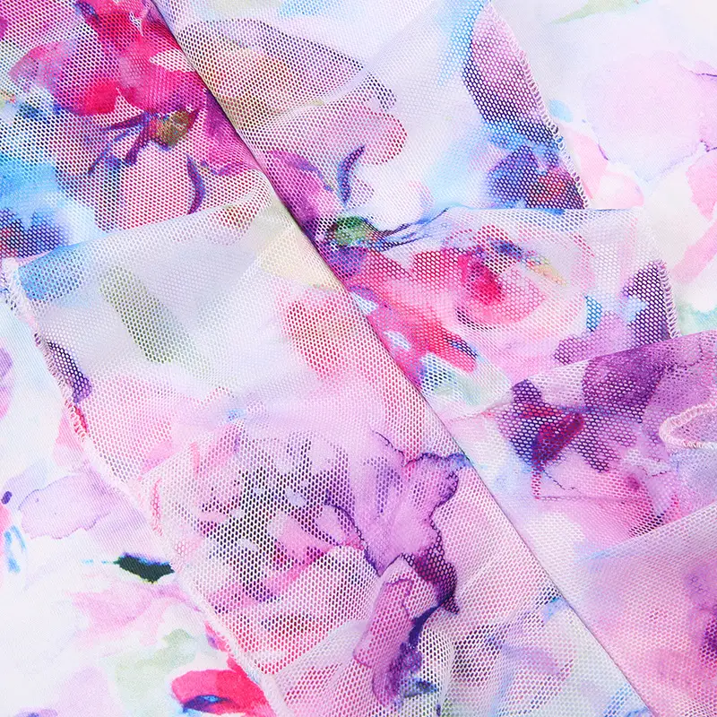 Color Printed Low Collar Exposed Navel Wooden Ear Halter Backless Dress