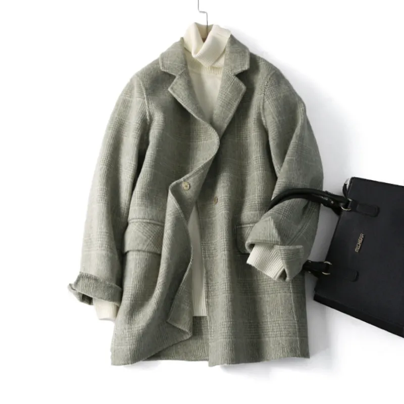 Hand-sewn Double-sided Wool Velvet Coat Ladies Suit