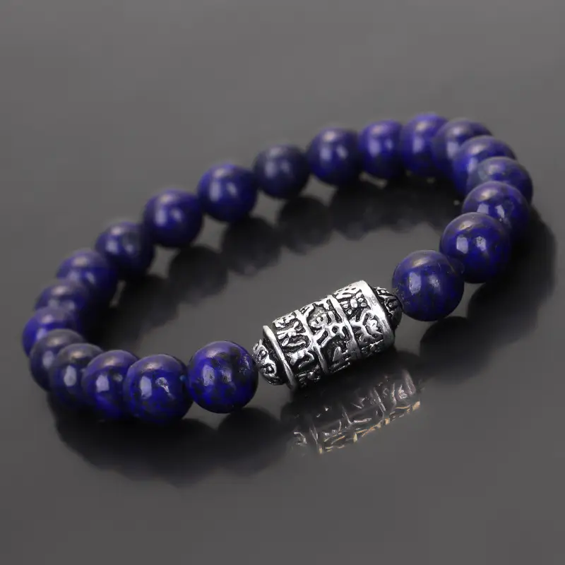 Fashion Beads Prayer Wheel Stone Stretch Bracelet