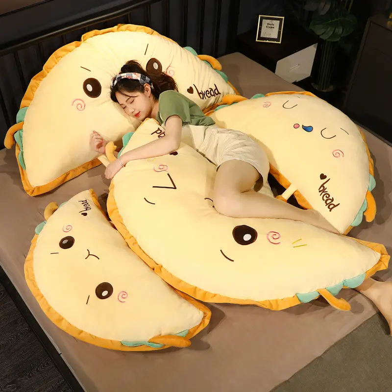 Cartoon Bread Cushion Semicircle Dumpling Pillow