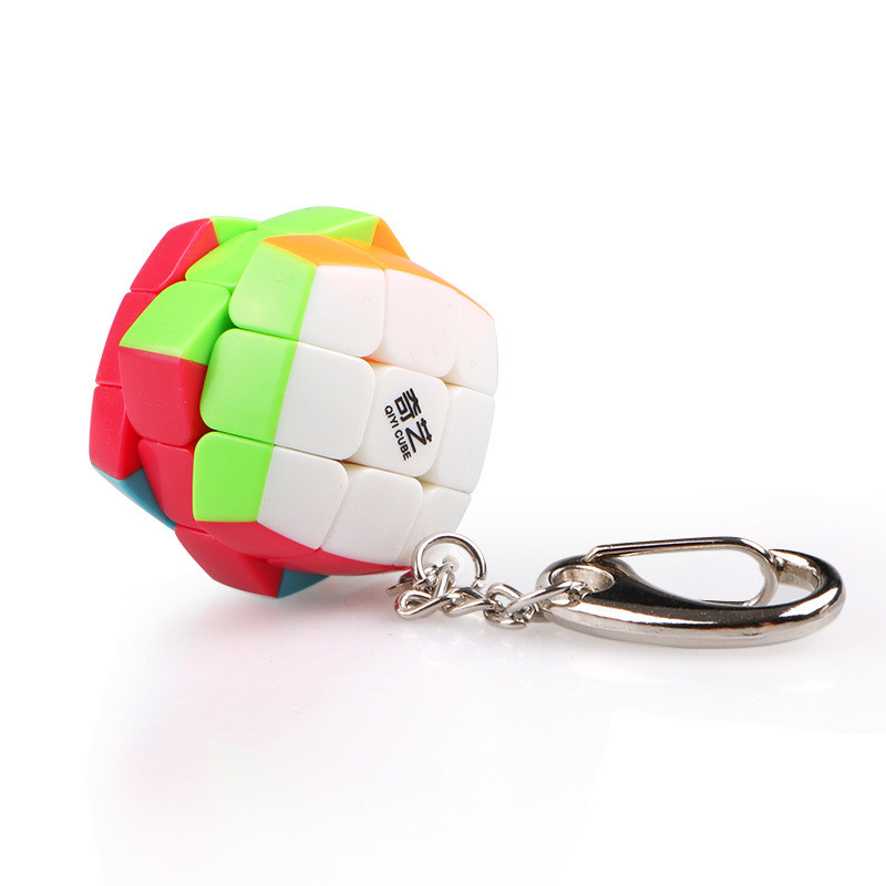 Rubik's Cube Keychain Small Steamed Bun Maple Leaf Pyramid