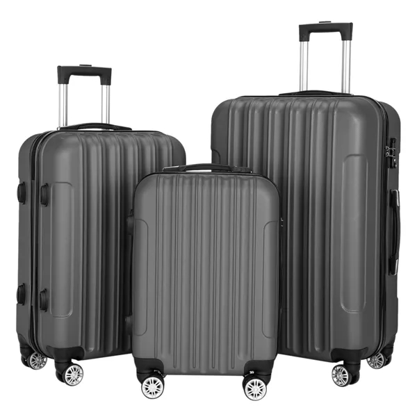 3-in-1 Multifunctional Large Capacity Traveling Storage Suitcase Luggage Set Dark Gray — foto 11