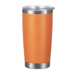 Plastic Spraying 20oz Car Mug Outdoor Beer And Beverage Insulation Cold Preservation Mug - Orange - View 1