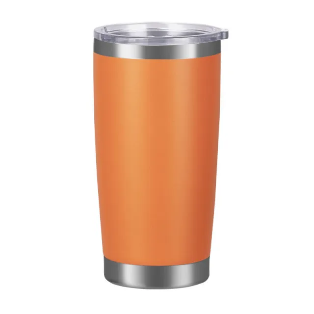 Plastic Spraying 20oz Car Mug Outdoor Beer And Beverage Insulation Cold Preservation Mug Orange - Shop at LoveMi