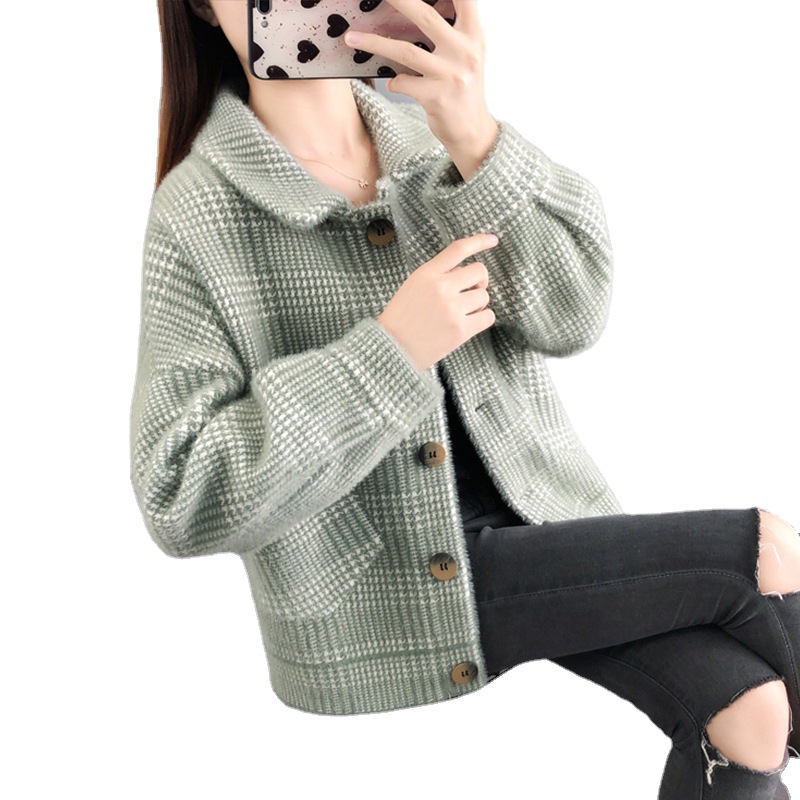 Fairy Mink Fur Coat Women Loose Knitted Cardigan